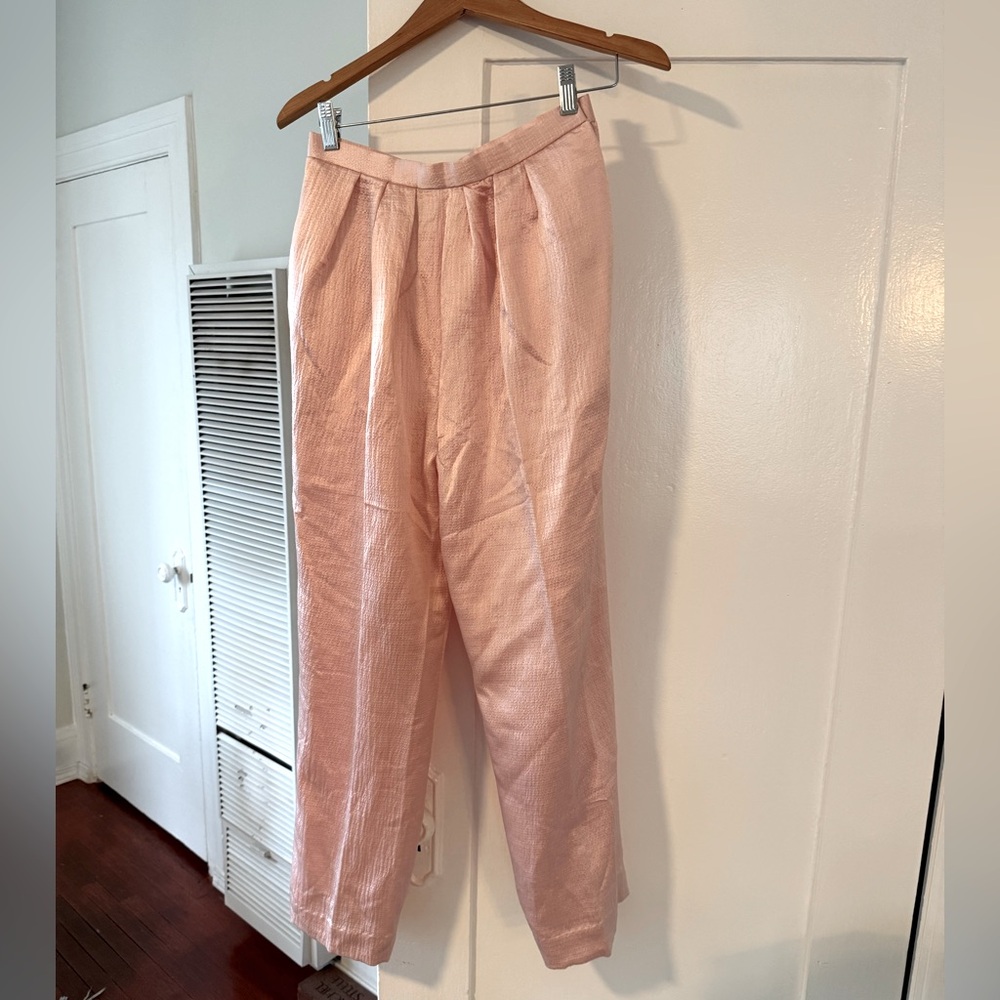 Vintage Oscar de la Renta Silk Satin Pants